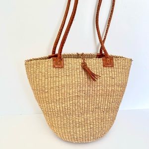 Vintage Straw Rattan Basket Bag